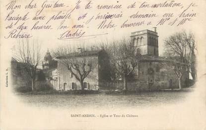 CPA FRANCE 13 "Saint Andiol, Eglise et Tour du Château"