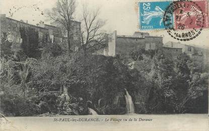CPA FRANCE 13 "St Paul les Durance, Le village vu de la Durance"
