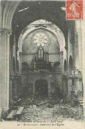 CPA FRANCE 13 " St Cannat, Intérieur de l'église après le tremblement de terre du 11 juin 1909"