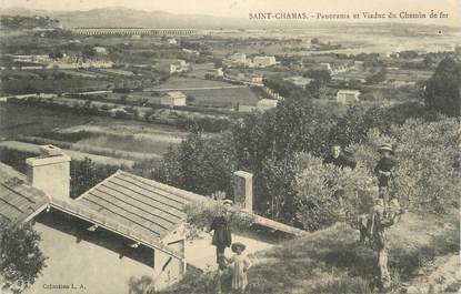 CPA FRANCE 13 " St Chamas, Panorama et viaduc du chemin de fer"