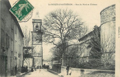 / CPA FRANCE 13 "La Roque d'Anthéron, rue du Nord et château"