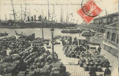 CPA FRANCE 13 " Marseille, Quai d'embarquement des Messageries Maritimes"