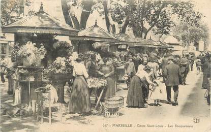 CPA FRANCE 13 " Marseille, Cours St Louis, Les bouquetières"