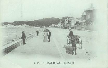 CPA FRANCE 13 " Marseille , La Plage'