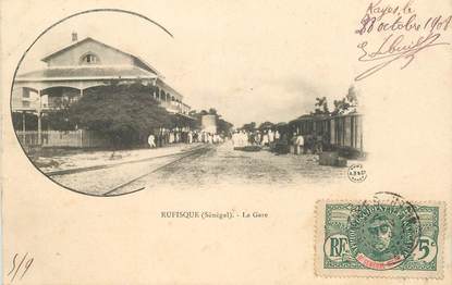 CPA SENEGAL "Rufisque, la gare" / TRAIN