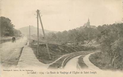 CPA FRANCE 13 " Marseille, Le Cabot, la Route de Vaufrège et l'Eglise St Joseph"