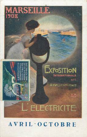 CPA FRANCE 13 " Marseille, Exposition Internationale des Applications de l'Electricité de 1908"