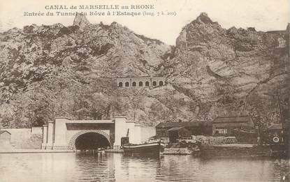 CPA FRANCE 13 " Marseille, Entrée du Tunnel de Rove à l'Estaque"