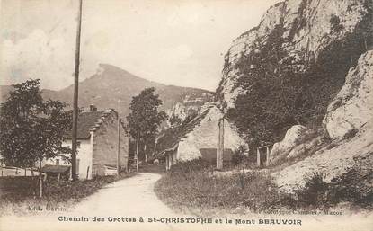 CPA FRANCE 73 " St Christophe la Grotte, Le chemin des grottes et le Mont Beauvoir"
