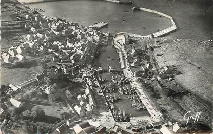 / CPSM FRANCE 14 "Port en Bessin, le port, la ville, et les jetées"