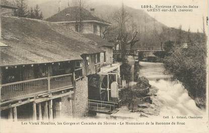CPA FRANCE 73 " Grésy sur Aix, Les vieux moulins, les gorges et les cascades du Sierroz"