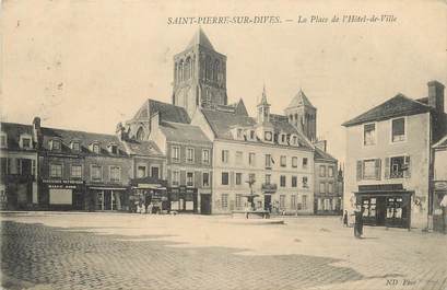 / CPA FRANCE 14 "Saint Pierre sur Dives, la place de l'hôtel de ville"