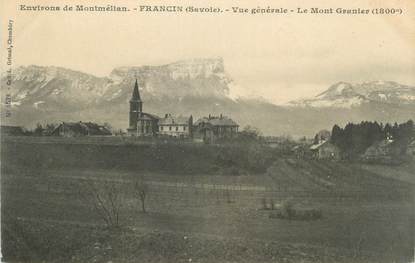 CPA FRANCE 73 " Francin, Vue générale et le Mont Granier"