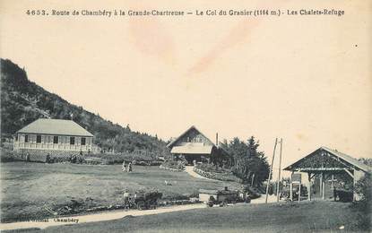 CPA FRANCE 73 " Le Col du Granier, Les chalets refuge"