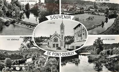 / CPSM FRANCE 14 "Pont d'Ouilly, souvenir"