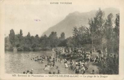 CPA FRANCE 73 " St Hélène du Lac, La Plage de la Drague"
