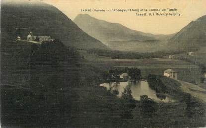 CPA FRANCE 73 " Tamié, L'Abbaye, l'Etang et la Combe "