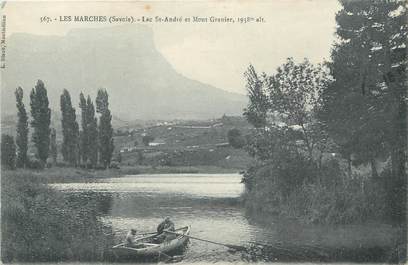 CPA FRANCE 73 " Les Marches, Le Lac St André et le Mont Granier"