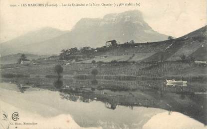 CPA FRANCE 73 " Les Marches, Le Lac St André et le Mont Granier"