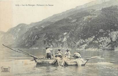 CPA FRANCE 73 " Le Lac du Bourget, Pêcheurs à la Senne"