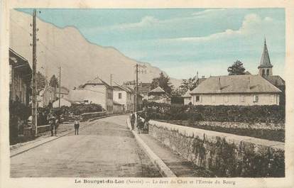 CPA FRANCE 73 " Le Bourget du Lac, La Dent du Chat et l'entrée du bourg"