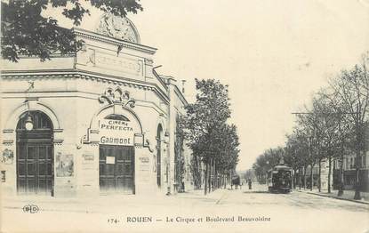 CPA FRANCE 76 " Rouen, Le Cirque et le Boulevard Beauvoisine" / SALLES DE CINEMA