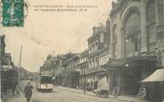 02 Aisne CPA FRANCE 02 " St Quentin, Rue d'Isle Omnia et Tramway électrique" / SALLES DE CINEMA
