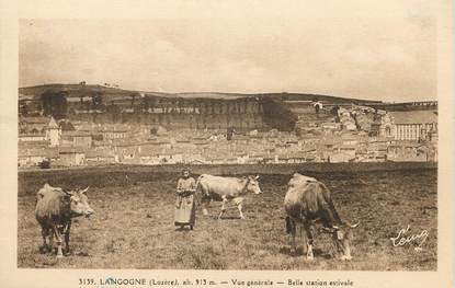 / CPA FRANCE 48 "Langogne" / VACHE