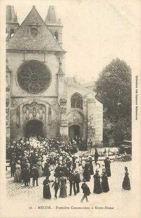 CPA FRANCE 77 " Melun, Première Communion à Notre Dame"