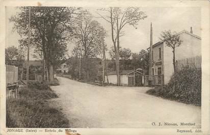 CPA FRANCE 38 " Jonage , Entrée du village"