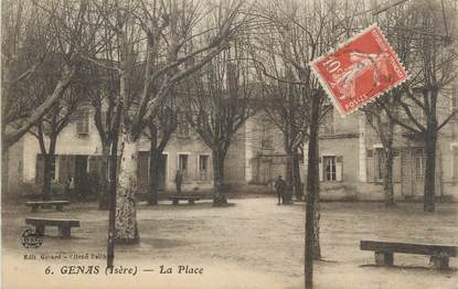 CPA FRANCE 38 " Genas, La place"