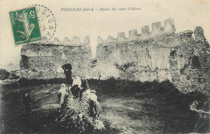 CPA FRANCE 38 " Pusignan, Les ruines du vieux château"