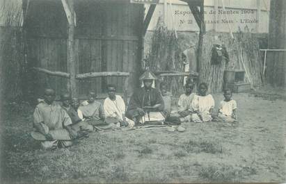 CPA FRANCE 44 " Nantes, L'école" / VILLAGE NOIR / EXPOSITION DE 1904