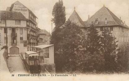 CPA FRANCE 74 " Thonon les Bains, Le funiculaiire"