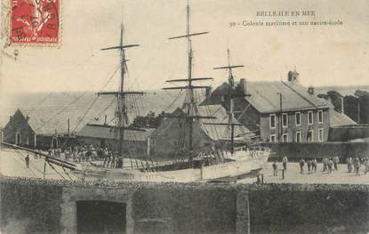 CPA FRANCE 56 "Belle Ile en Mer, Colonie maritime et son navire école"