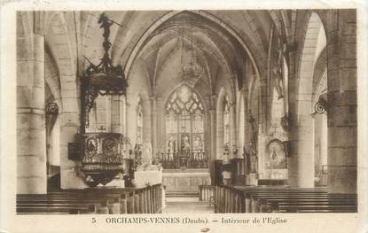 CPA FRANCE 25 " Orchamps Vennes, Intérieur de l'église"