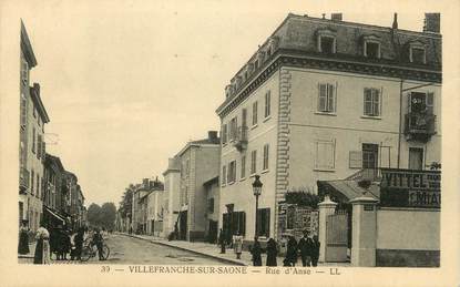 CPA FRANCE 69 " Villefranche sur Saone, Rue d'Anse"