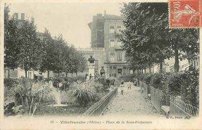 CPA FRANCE 69 " Villefranche sur Saône, Place de la Sous Préfecture"