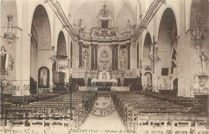 CPSM FRANCE 83 " Callian, Intérieur de l'église"