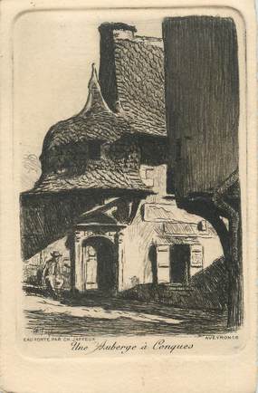 CPA FRANCE 12 "Conques, Une auberge"