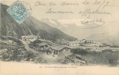 CPA FRANCE 73 "La Turraz, Un poste alpin"