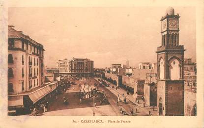 CPA MAROC "Casablanca, Place de France"