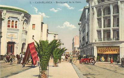 CPA MAROC "Casablanca, bld de la gare"