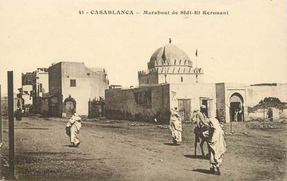 CPA MAROC "Casablanca, Marabout de Sidi El Kerouani"