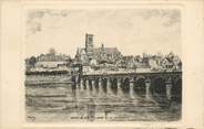 58 Nievre CPA FRANCE 58 " Nevers, Le Pont de Loire et la Cathédrale"