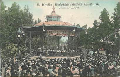 CPA FRANCE 13 " Marseille, Quinconce central" / EXPOSITION INTERNATIONALE D'ELECTRICITE 1908