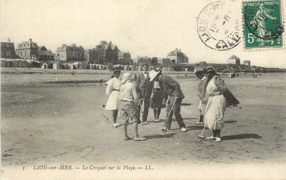 / CPA FRANCE 14 "Lion sur Mer" / CROQUET