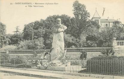 CPA FRANCE 83 " St Raphaël, Le monument Alphonse Karr et la Villa St Louis"