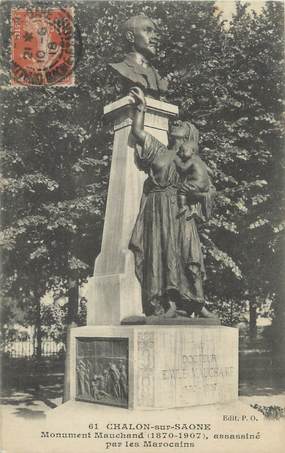 CPA FRANCE 71 " Chalon sur Saône, Le monument Mauchand"