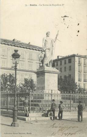 CPA FRANCE 20 " Corse, Bastia, La Statue de Napoléon 1er"